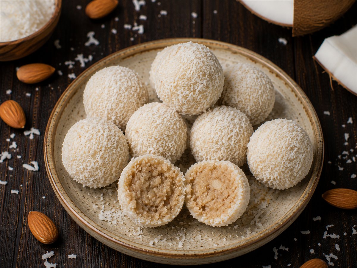 Almond Coconut Ladoo