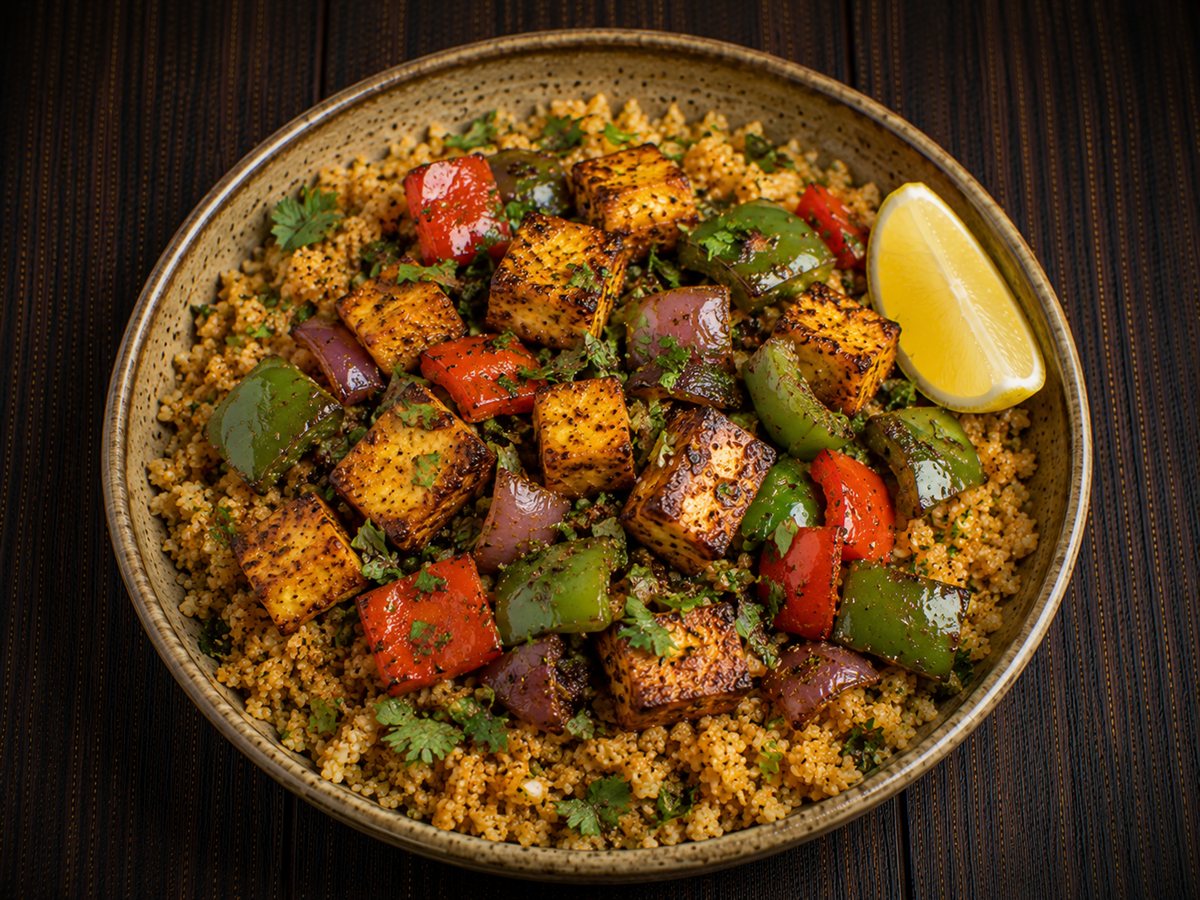 Cauliflower Rice Paneer Bowl