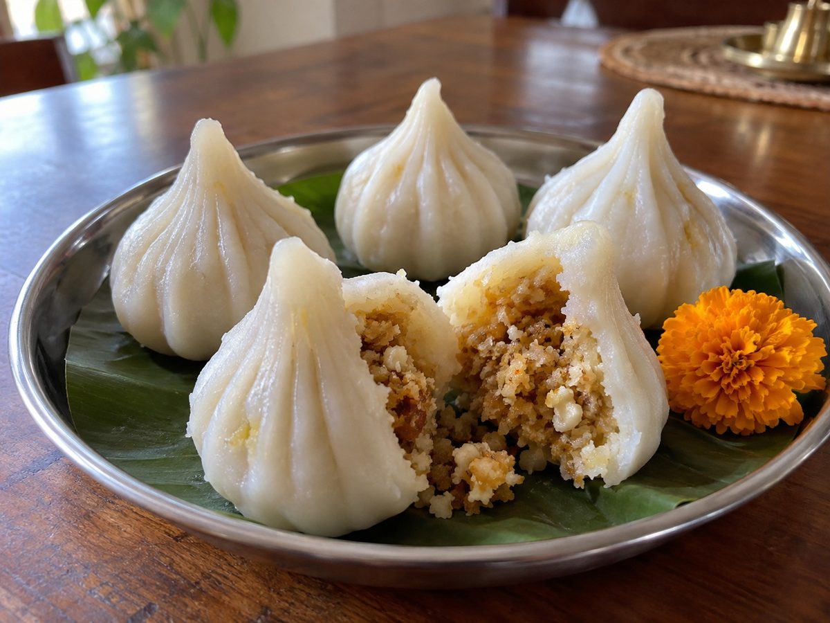 Coconut Paneer Modak