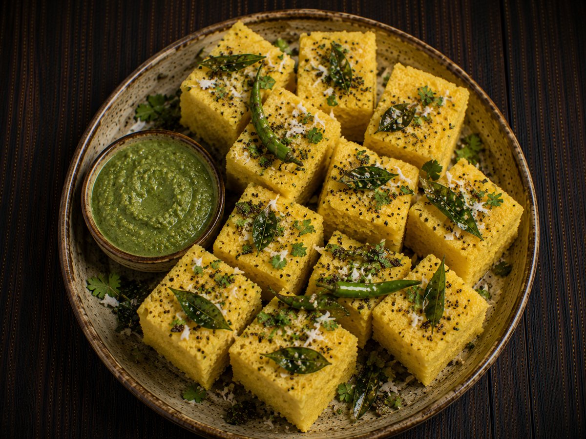 Steamed Khaman Dhokla