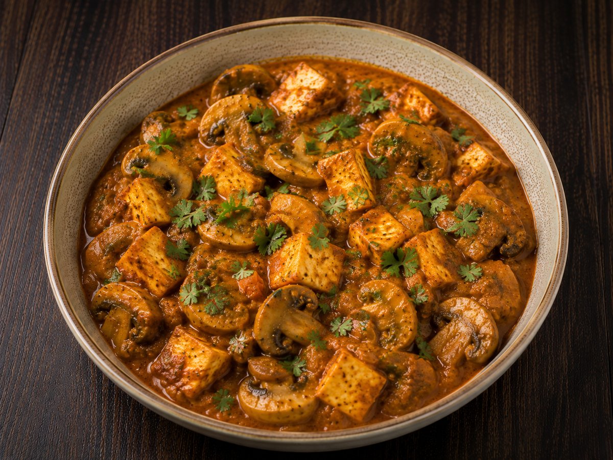 Mushroom Paneer Masala