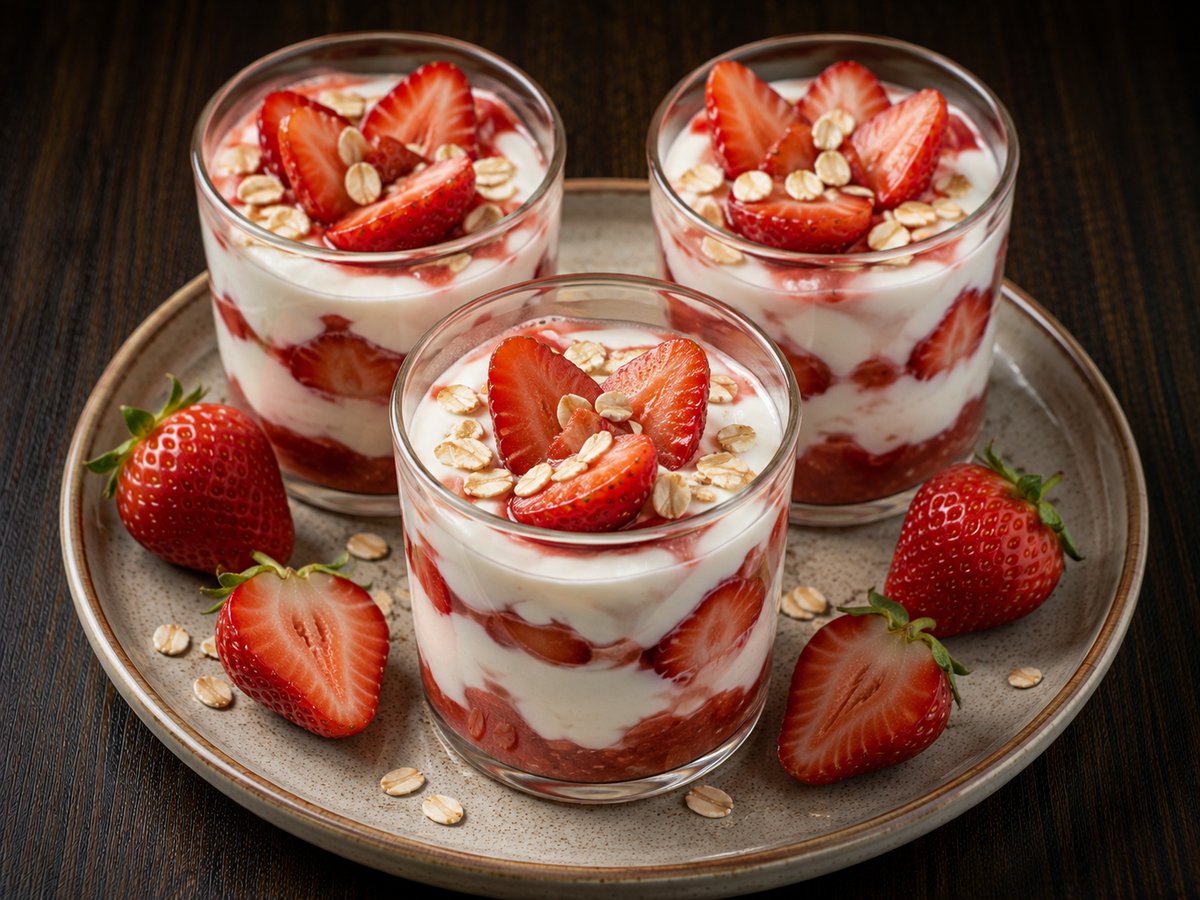 Strawberry Protein Yogurt Cups
