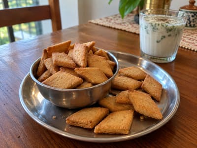 Baked Atta Shakarpara