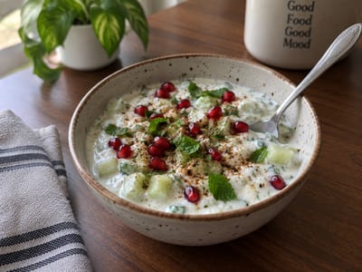 Curd, Cucumber and Mint Bowl
