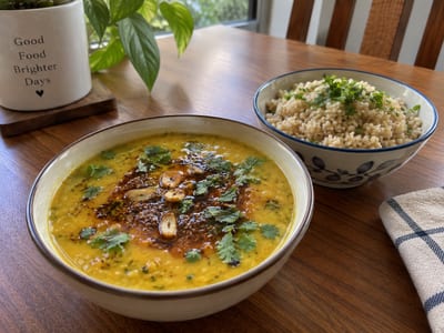 Dal Tadka with Brown Rice