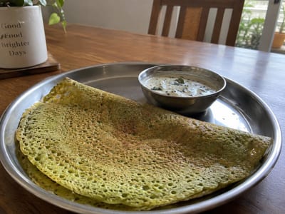 Moong Dal Dosa (Pesarattu)