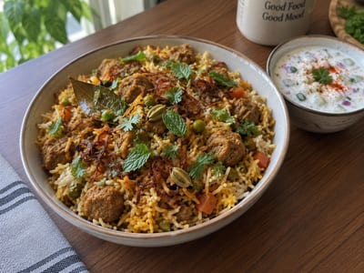 Soya Chunk Biryani Bowl
