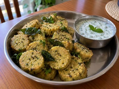Steamed Lauki Muthia